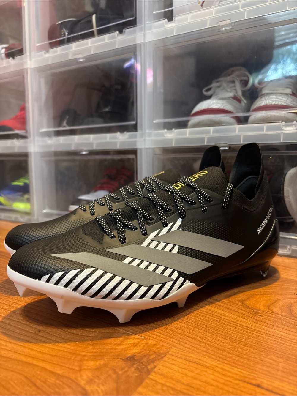Adidas Adizero Electric + 2 Black White IH5976 Football Cleats Men’s Sz 13.5 NEW